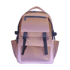 Chocolate Brown To Pink Lace Linear Gradient Carry-on Double Buckle Travel Backpack