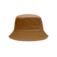 Pink Lace To Chocolate Brown Bilinear Gradient Inside Out Bucket Hat (kids)