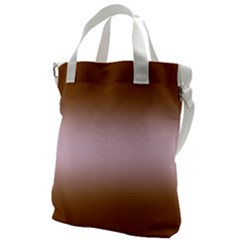 Chocolate Brown To Pink Lace Bilinear Gradient Canvas Messenger Bag