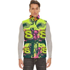 Neon Jesus 8375771 Men s High Neck Button Up Puffer Vest