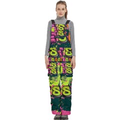 Neon Jesus 8375771 Women s Side Zip Front Pouch Ski And Snowboard Bib Pants	