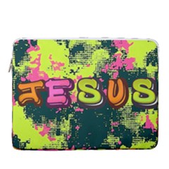 Neon Jesus 8375771 15  Vertical Laptop Sleeve Case With Pocket