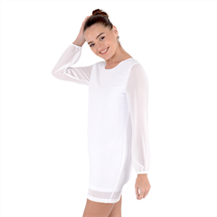Long Sleeve Chiffon Shift Dress  Icon