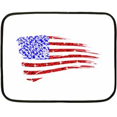 Sparkling American Flag Twin-sided Mini Fleece Blanket by artattack4all