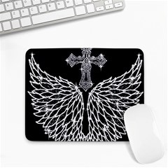 Bling Wings And Cross Small Mouse Pad (rectangle)