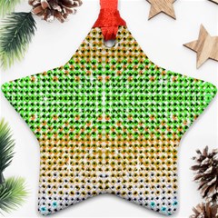 Diamond Cluster Color Bling Ceramic Ornament (star) by artattack4all