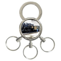 The Steam Train 3-ring Key Chain by AkaBArt