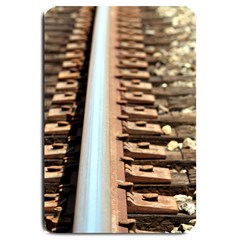 Train Track Large Door Mat by hlehnerer