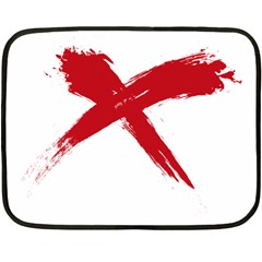 Red X Mini Fleece Blanket (two-sided) by magann