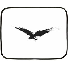 Grunge Bird Mini Fleece Blanket (two-sided) by magann