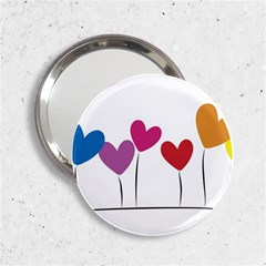 Heart Flowers Handbag Mirror (2 25 ) by magann