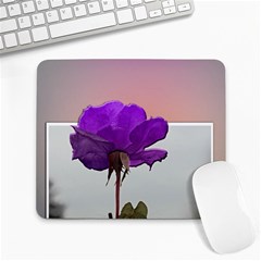 3d Purple Rose Large Mouse Pad (rectangle)