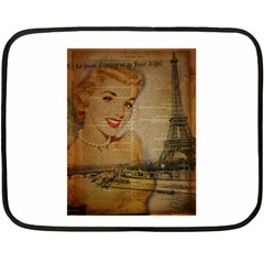 Yellow Dress Blonde Beauty   Mini Fleece Blanket (two Sided) by chicelegantboutique