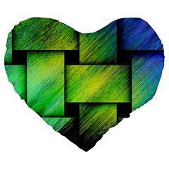 Modern Art 19  Premium Heart Shape Cushion by Siebenhuehner