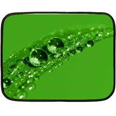 Green Drops Mini Fleece Blanket (two Sided) by Siebenhuehner