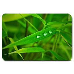 Bamboo Leaf With Drops Large Door Mat by Siebenhuehner