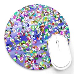 Ying Yang 8  Mouse Pad (round) by Siebenhuehner
