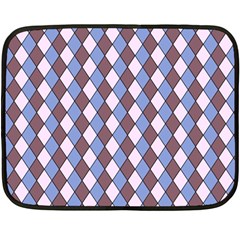Allover Graphic Blue Brown Mini Fleece Blanket (two Sided) by ImpressiveMoments