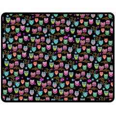 Happy Owls Fleece Blanket (medium) by Ancello