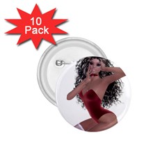 Miss Bunny In Red Lingerie 1 75  Button (10 Pack)