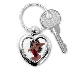 Miss Bunny In Red Lingerie Key Chain (heart) by goldenjackal