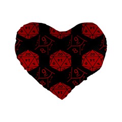 Dice 16  Premium Heart Shape Cushion 