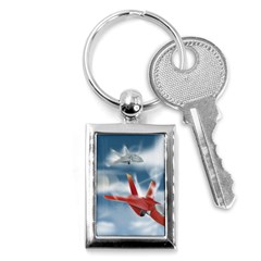 America Jet Fighter Air Force Key Chain (rectangle) by NickGreenaway