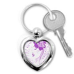 Purple Woman Of Chronic Pain Key Chain (heart) by FunWithFibro