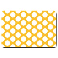 Sunny Yellow Polkadot Large Door Mat by Zandiepants
