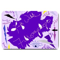 Life With Fibro2 Large Door Mat by FunWithFibro