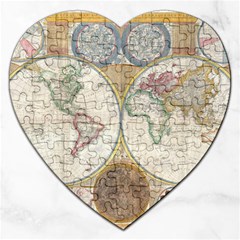 1794 World Map Jigsaw Puzzle (heart) by StuffOrSomething