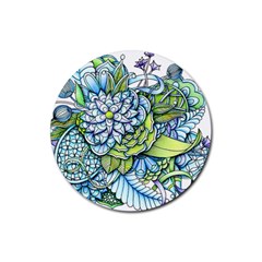 Peaceful Flower Garden Drink Coaster (round) by Zandiepants