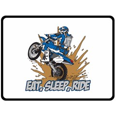 Eat Sleep Ride Motocross Fleece Blanket (extra Large) by MegaSportsFan