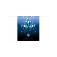 Glossy Blue Cross Live Wp 1 2 S 307x512 Sticker (rectangle)