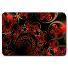 Phenomenon, Orange Gold Cosmic Explosion Large Door Mat by DianeClancy