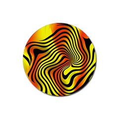 Colored Zebra Drink Coaster (round) by Colorfulart23