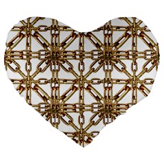 Chain Pattern Collage 19  Premium Heart Shape Cushion by dflcprints