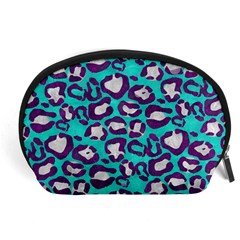 Turquoise Cheetah Accessory Pouch (large)