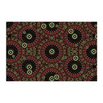 Digital Abstract Geometric Pattern in Warm Colors Double Sided Flano Blanket (Mini) 35 x27  Blanket Back