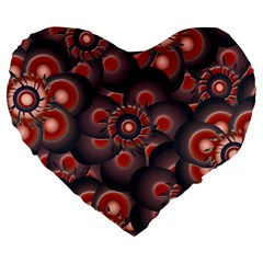 Modern Floral Decorative Pattern Print 19  Premium Heart Shape Cushion by dflcprints