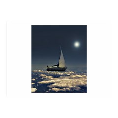 Navigating Trough Clouds Dreamy Collage Photography Double Sided Flano Blanket (mini) by dflcprints