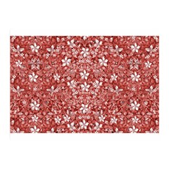 Flowers Pattern Collage In Coral An White Colors Double Sided Flano Blanket (mini) by dflcprints