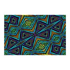 Tribal Style Colorful Geometric Pattern Double Sided Flano Blanket (mini) by dflcprints