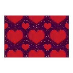 Galaxy Hearts Grunge Style Pattern Double Sided Flano Blanket (mini) by dflcprints
