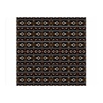 Tribal Dark Geometric Pattern03 Double Sided Flano Blanket (Mini) 35 x27  Blanket Back
