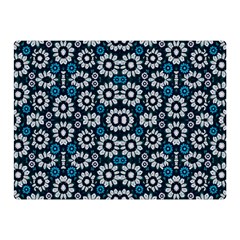 Floral Print Seamless Pattern In Cold Tones  Double Sided Flano Blanket (mini) by dflcprints