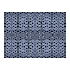 Futuristic Geometric Pattern Design Print In Blue Tones Double Sided Flano Blanket (mini) by dflcprints