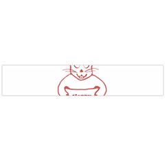 Cute Bunny With Banner Drawing Flano Scarf (large)