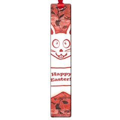 Cute Bunny Happy Easter Drawing Illustration Design Large Bookmark by dflcprints