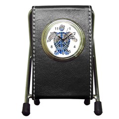 Peace Turtle Stationery Holder Clock by oddzodd